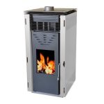 Estufa de Pellets SANNOVER – Negro/Blanco, Ecodesign 2022 Clase A+